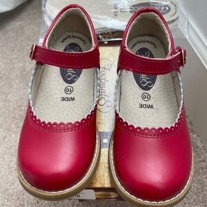 Footmates Girls Mary Jane "Allie" Shoes, Apple Red, Size 10, Like New, Worn Once